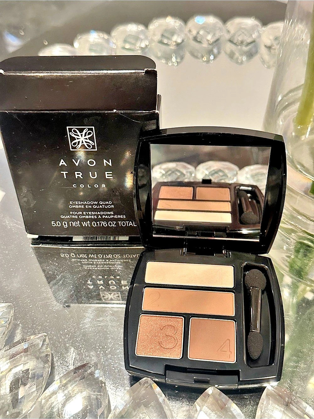 Avon True Color Mocha Latte Eyeshadow Quad NIB Discontinued HTF ORIGINAL RARE